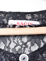 ノーカラー 長袖 レーストップス