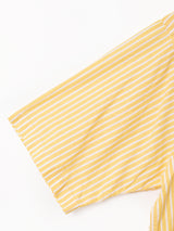 NAUTICA ワンポイント ストライプ 半袖シャツ