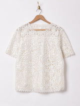 半袖 レーストップス