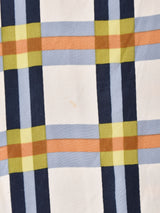 チェック 長袖 シルクシャツ