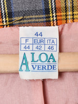 チェック柄 ショート丈ジャケット