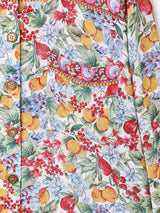 花柄 長袖 シアーシャツ