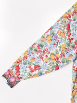 花柄 長袖 シアーシャツ