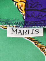 総柄 長袖ブラウス