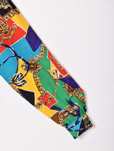 総柄 長袖ブラウス