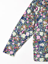 花柄 長袖 オープンカラーシャツ