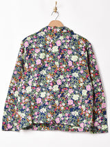 花柄 長袖 オープンカラーシャツ