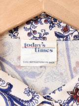 総柄 長袖シャツ