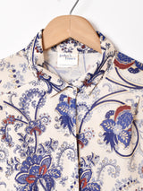 総柄 長袖シャツ