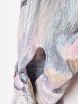 花柄 オープンカラー 長袖シャツ