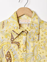 ペイズリー柄 長袖シャツ