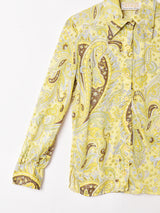 ペイズリー柄 長袖シャツ