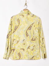 ペイズリー柄 長袖シャツ