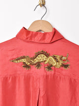 チャイナデザイン 長袖プルオーバーシャツ