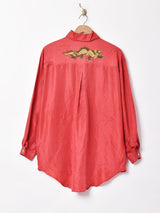 チャイナデザイン 長袖プルオーバーシャツ