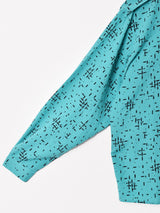 総柄 エポレット付き 長袖シャツ