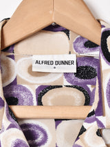 総柄 長袖 オープンカラーシャツ