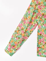 花柄 長袖 シアーシャツ