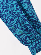 総柄 長袖 ボウタイブラウス