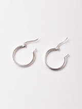 シルバー フープピアス