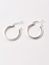 シルバー フープピアス