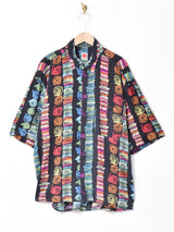総柄 半袖シャツ