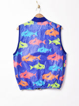 総柄 ペーパーベスト