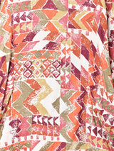 総柄 ドルマンスリーブ 長袖ブラウス