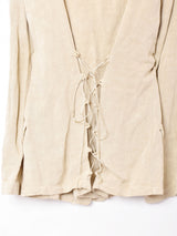 イタリア製 刺繍入り レースアップジャケット