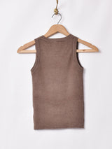 【3色展開】Meridianリブニットノースリーブトップス