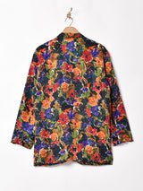 花柄 シルクジャケット
