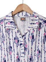 70's フランス製 総柄 プルオーバーシャツ