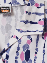 70's フランス製 総柄 プルオーバーシャツ