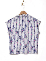 70's フランス製 総柄 プルオーバーシャツ