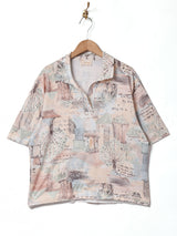 70's 総柄 プルオーバーシャツ