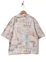 70's 総柄 プルオーバーシャツ