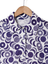 70's 総柄 プルオーバーシャツ