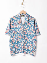 70's フランス製 総柄 プルオーバーシャツ