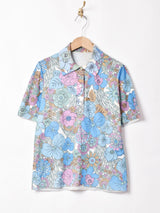 70's 花柄 プルオーバーシャツ