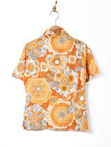 70's 総柄 プルオーバーシャツ