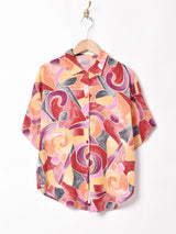 総柄 半袖シャツ