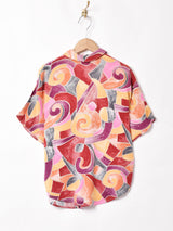 総柄 半袖シャツ