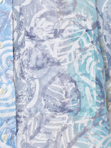 総柄 半袖シアーシャツ