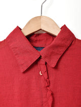 長袖 フリルブラウス