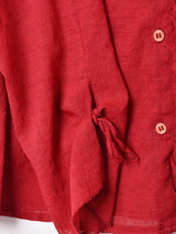 長袖 フリルブラウス