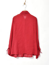 長袖 フリルブラウス