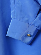 アメリカ製 ノーカラー長袖ブラウス