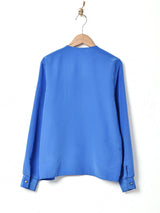 アメリカ製 ノーカラー長袖ブラウス