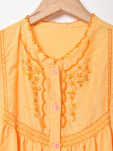 後染め 長袖ワンピース