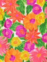 70's   花柄七分袖ワンピース